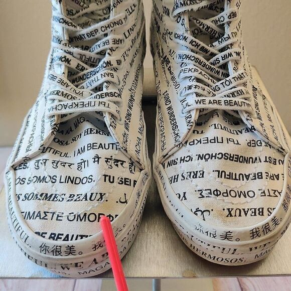 Men's Vans "We Are Beautiful" Sk8-Hi Tapered Sneakers 7 - Picture 14 of 14